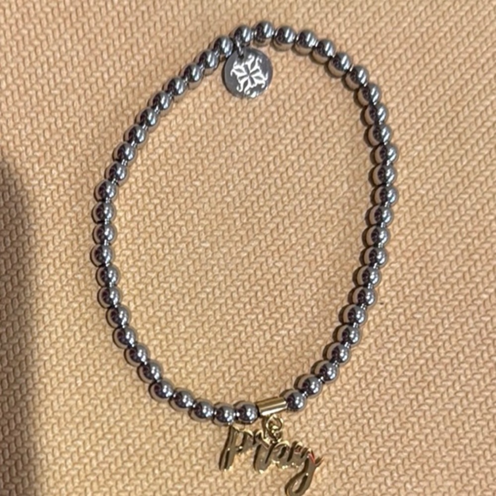 Rustic Cuff PRAY bracelet